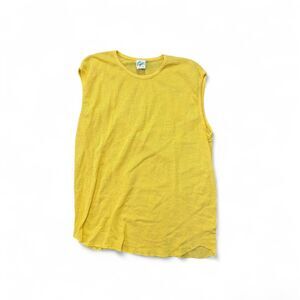 Mesh Yellow sleeveless Shirt